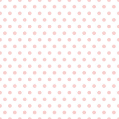 Pink polka dot png pattern, transparent background, seamless design