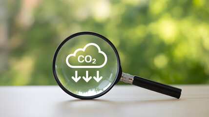 Discover co2 reduction solutions using a magnifier for a sustainable future and environmental impact