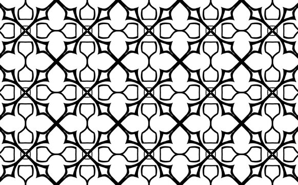 Seamless abstract pattern. black and white linear illustration for coloring. Vector coloring book for adult.