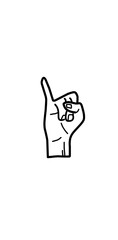 hand with pinky up