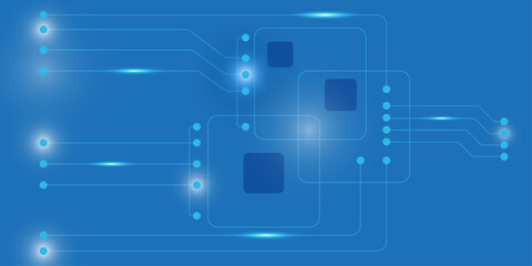 Abstract futuristic circuit board Illustration, Circuit board pattern for technology background. Abstract electric technology circuit lines. Futuristic connection digital technology data background.