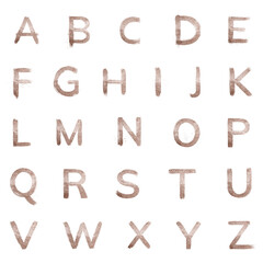 Rose gold glitter alphabet png