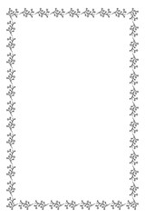 Vintage ornamental patterned decorative frame design element