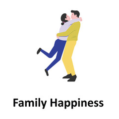 Family Happiness Vector Illustration Which can easily edit or modify