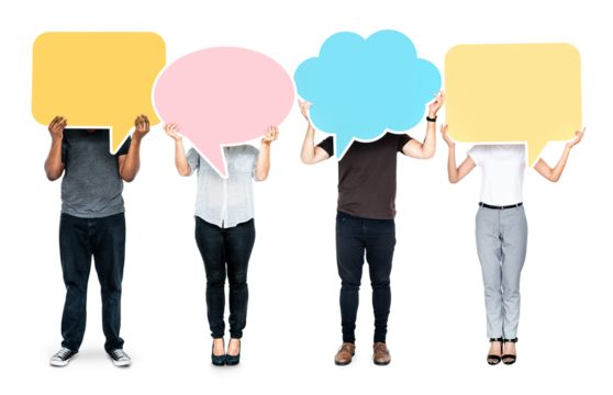 Pastel speech bubbles png sticker, transparent background - Powered by Adobe