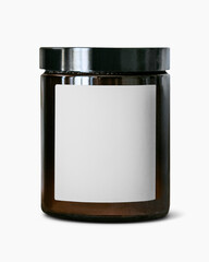 Beauty product jar png mockup minimal style