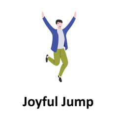 Fototapeta premium Joyful Jump Vector Illustration Which can easily edit or modify