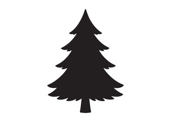 christmas tree logo silhouette vector, pine tree silhouette  logo vector illustration, christmas tree vector silhouette with star decorative, christmas tree decoration logo silhouettes vector 