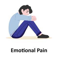 Emotional Pain Vector Illustration Which can easily edit or modify