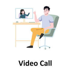 Video Call Vector Illustration Which can easily edit or modify