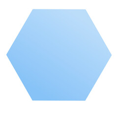 Blank blue hexagon paper note social ads template transparent png