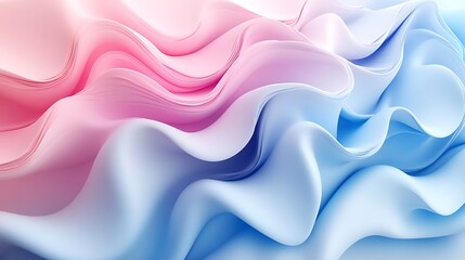 Abstract waves of pink and blue flowing smoothly creating a soft and elegant background design