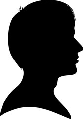 Man Face Silhouette Profile Vector Illustration