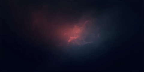 Vibrant cosmic nebula glowing with fiery red and orange hues against a deep dark starry space background