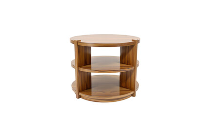 Wooden Round Table Shelf