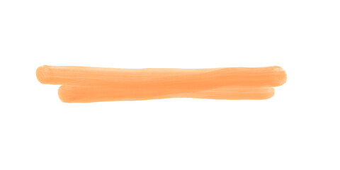 Orange marker line transparent background isolated 