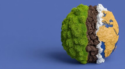 Save the earth a lush future globe artwork showcasing our environment gigapixel standard quality