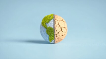 Saving the future earth in contrast environment artwork digital globe conceptual viewpoint
