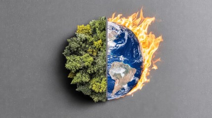 Saving the earth a vision of our future globe showcasing lush forests and environmental change
