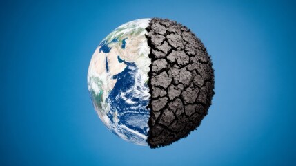 Action to save the earth globe of fertile and degraded lands environmental crisis global perspectives future outlook