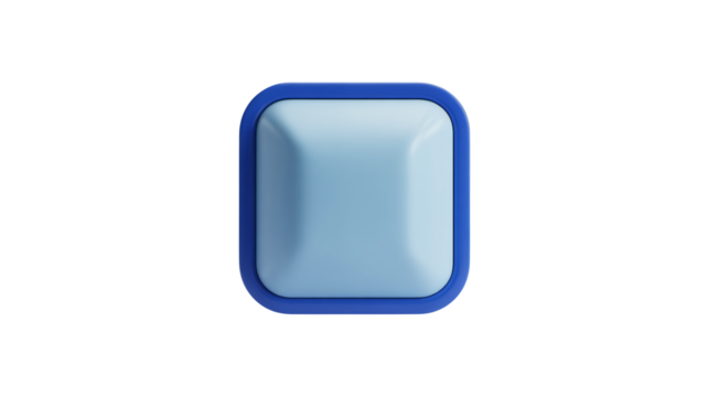 Modern blue app icon design with rounded corners, perfect for UI/UX projects, mobile apps, and digital interfaces, clean and simple.