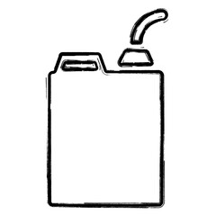 canister icon, brush strokes, vector illustration on white background.