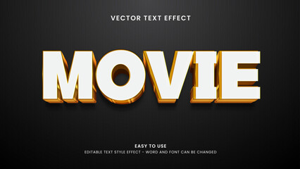 movie editable text effect 3d