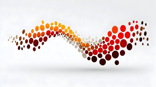 Dynamic wavy dots flow on grey for modern tech design background