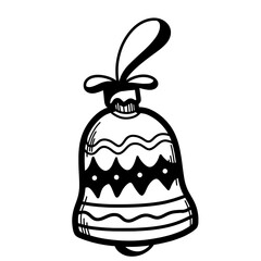 Illustration bell doodle cute