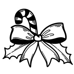 Illustration candy  bow doodle cute
