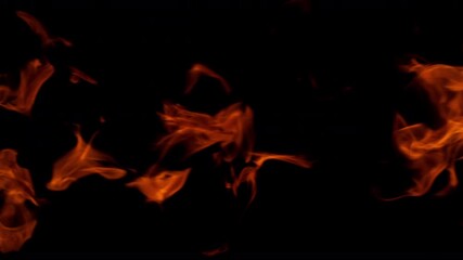 Super Slow Motion Shot of Fireball Transition Isolated on Black Background at 1000fps. - Powered by Adobe