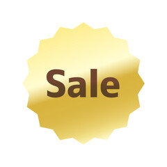 光沢のあるアイコン_Sale_M＋1c font_浅めのギザギザ型_GOLD