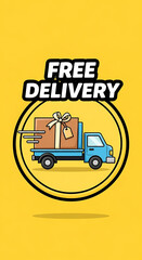 Social Media Ad Design Free Shipping Day Sale