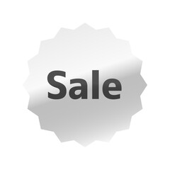 光沢のあるアイコン_Sale_M＋1c font_浅めのギザギザ型_SILVER