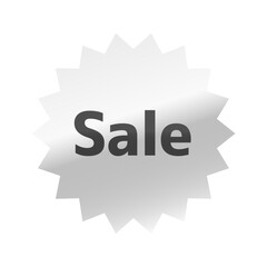 光沢のあるアイコン_Sale_M＋1c font_ギザギザ型_SILVER