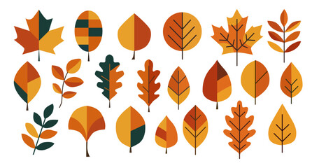 autumn symbols design elements set © Chantal