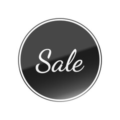光沢のあるアイコン_Sale_Dancing Script font_線囲み丸型_BLACK
