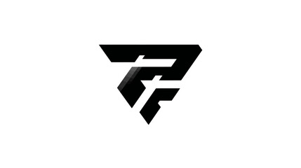 Modern geometric black number 7 or stylized letter icon. Abstract sharp-edged digit seven symbol on white background, 3D render graphic design element.