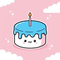 birthday cake with candles