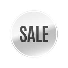 光沢のあるアイコン_SALE_Antonio font_線囲み丸型_SILVER