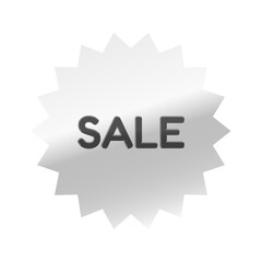 光沢のあるアイコン_SALE_Fredoka font_ギザギザ型_SILVER