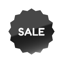 光沢のあるアイコン_SALE_Fredoka font_浅めのギザギザ型_BLACK