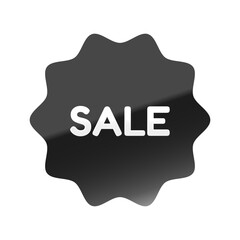 光沢のあるアイコン_SALE_Fredoka font_なめらかなジグザグ型_BLACK