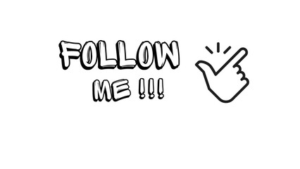 hand holding word help and follow me