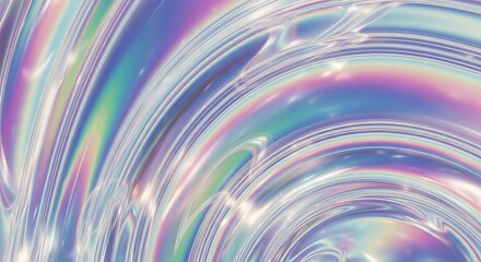 Dynamic iridescent abstract background with flowing, vibrant colors perfect for modern design projects, evoking a sense of wonder
