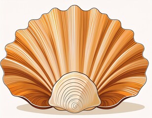seashell isolated on white