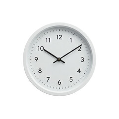 Minimalist White Wall Clock with Black Hands and Simple Design Generative AI