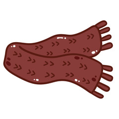 Warm brown scarf autumn doodle