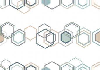 Abstract Hexagon Pattern in Soft Colors