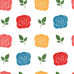 Vintage seamless rose floral pattern wallpaper design